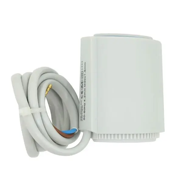 5 pces 230v 24v normalmente fechado atuador elétrico térmico normalmente aberto para válvulas de água distribuidor no sistema de aquecimento de piso