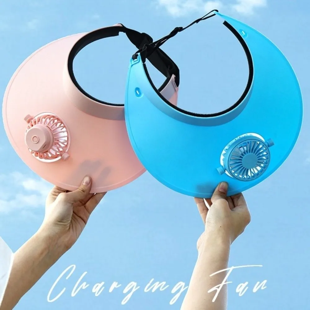 Three Temp Settings Cooling Fan Hat Breathable Design Built-in Fan Empty Top Cap Adjustable Lightweight Sun Hats Women's Wear