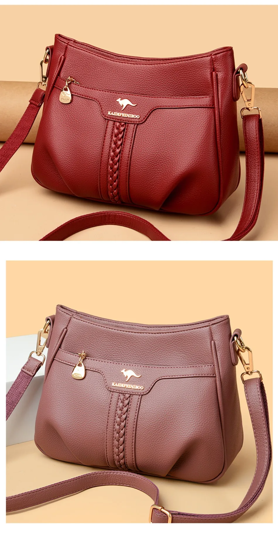 Genuine High Quality Soft Leather Women's Handbag Trend Designer Female Crossbody Bag Casual Shoulder Messenger Handbags 2024