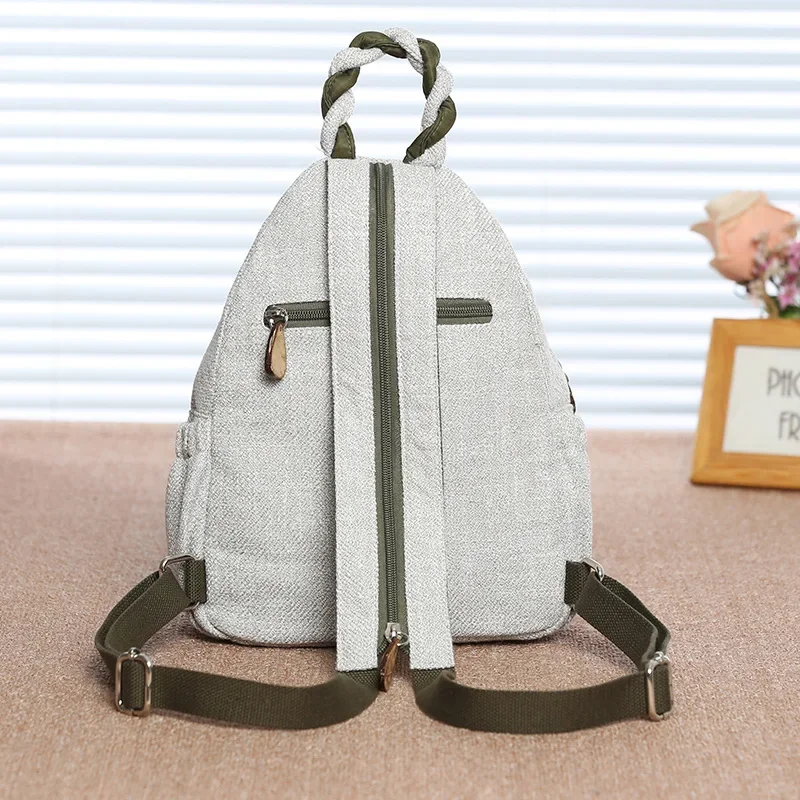 3D Pumpkin Pattern Women Travel Backpack High Quality Luxury Linen Female Backpack Fashion Prettry Style Girls Daypack Backpack