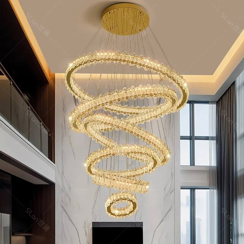 

Nordic Crystal Led Pendant Lights for Living Dining Room Coffee Tables Bedroom Staircase Chandelier Home Decor Light Fixture
