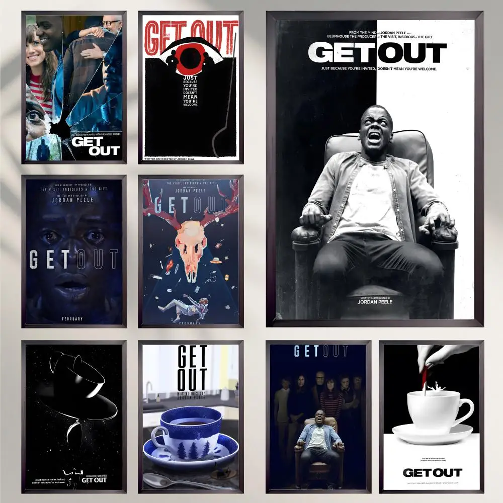 Movie G-Get O-Out Poster HD, vielseitig, wasserfest, Wanddekoration, selbstklebend, perfekt für jeden Raum und ideales Geschenk