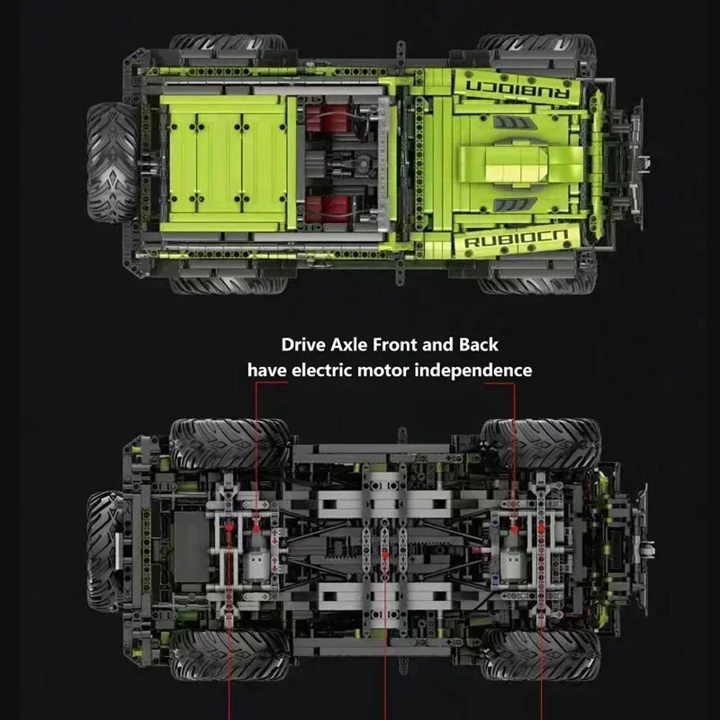 Technical Car MOC Remote Control SUV Building Blocks Bricks Set Motor Power Speed Off-road J902 buggy Children Toys Gift