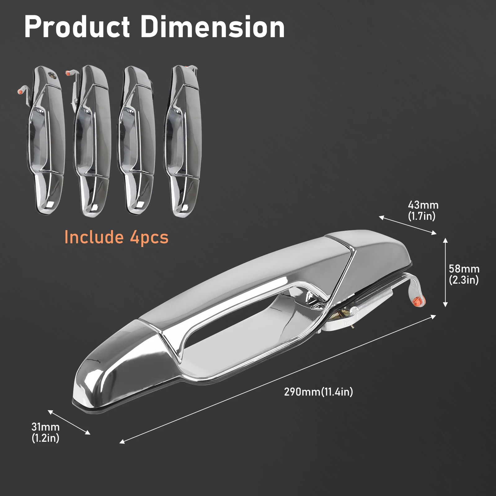 Maniglia della portiera dell'auto per 2007-2013 Chevy Tahoe GMC Yukon Sierra Denali anteriore posteriore 22738722 22738721 25960526 25960525 15915150