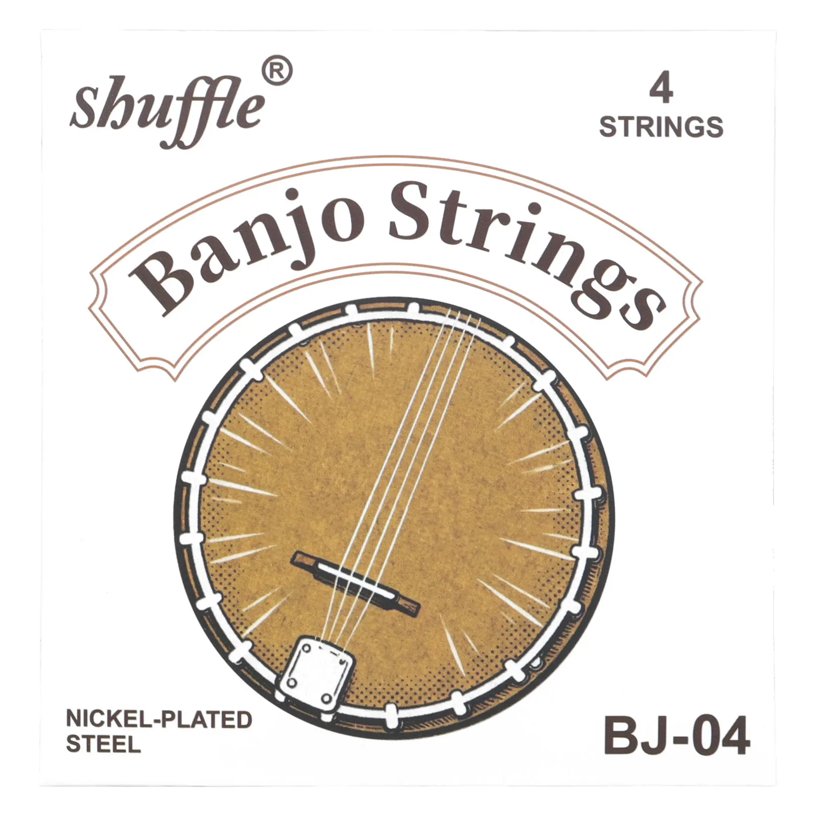 4-String/5-String Banjo Strings Set Phosphor Bronze Alloy Anti-Rust Coating Long-Lasting Durability for Bluegrass And Folk