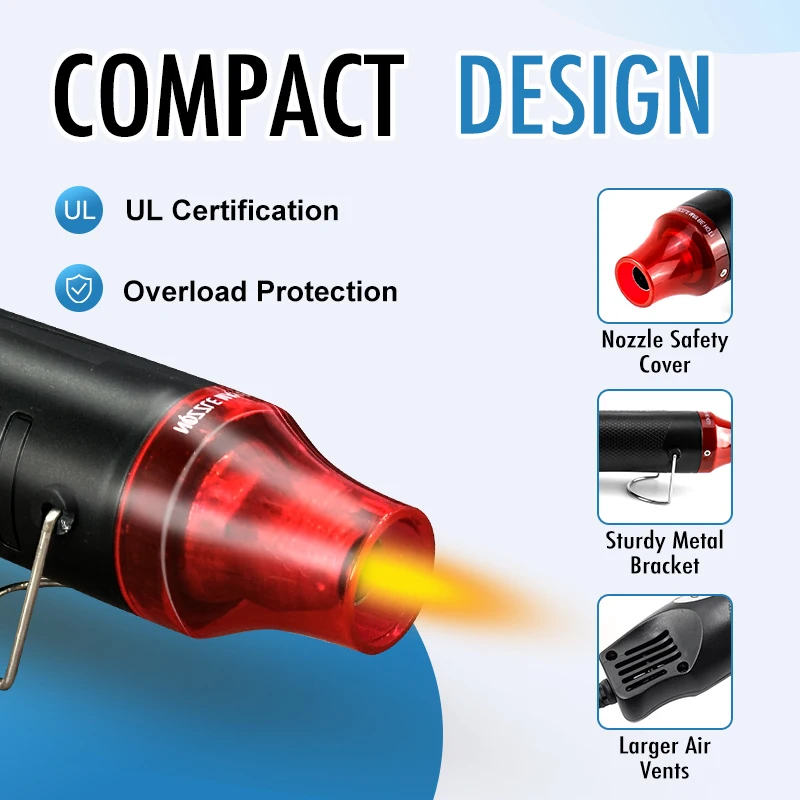 220V ホットエアガンはんだ付け温度ブロワーガン DIY 工芸品電力ホットドライヤーミニヒートガン収縮チューブカーラップ