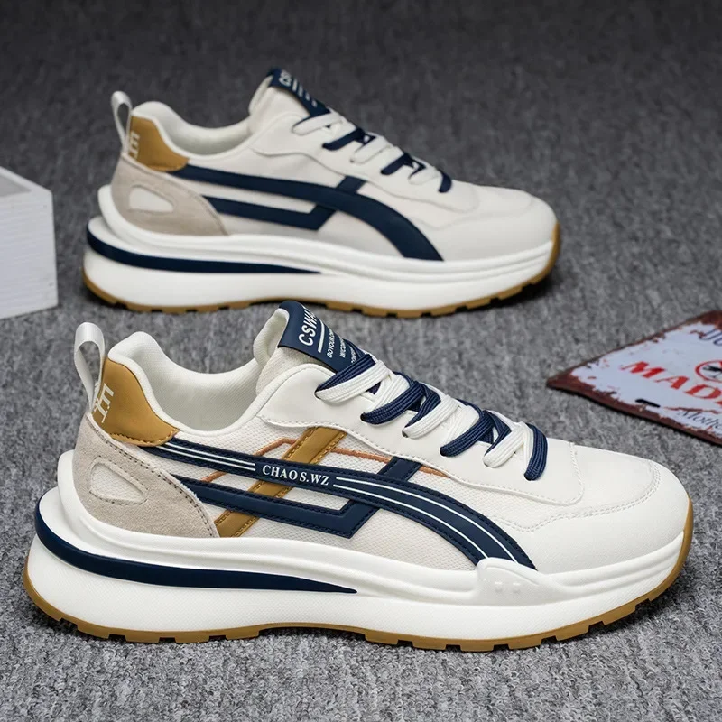 

LiveDay Men's Sneakers Breathable Casual Shoe Lace Up Simple Sport Running Shoes for Men Tennis Shoes Wearproof zapatos baratos