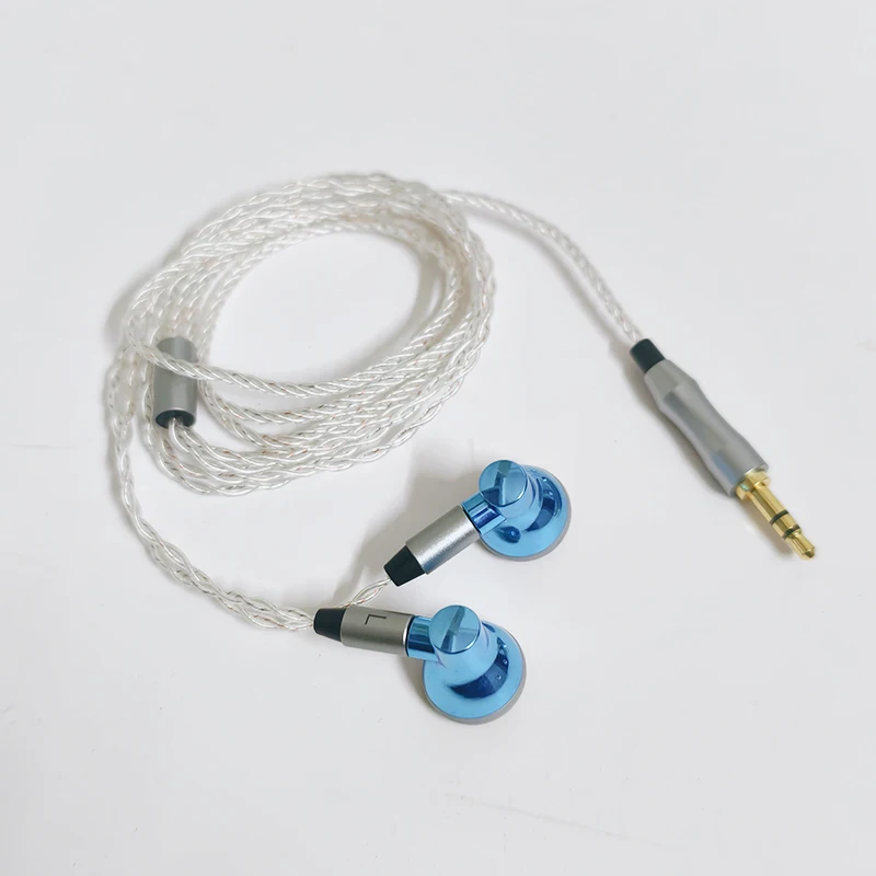 Słuchawki przewodowe LUN SHENG Yunling 14.2mm z płaską wtyczką, posrebrzany kabel, złącze MMCX, wymienny kabel. — zdjęcie produktu 5