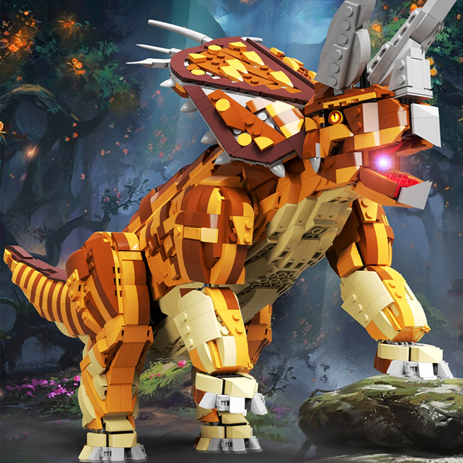 2116PCS ไดโนเสาร์อาคารบล็อกของเล่นขนาดใหญ่ Triceratops ประกอบปริศนาอิฐชุดของเล่นสําหรับเด็กเครื่องประดับของขวัญ