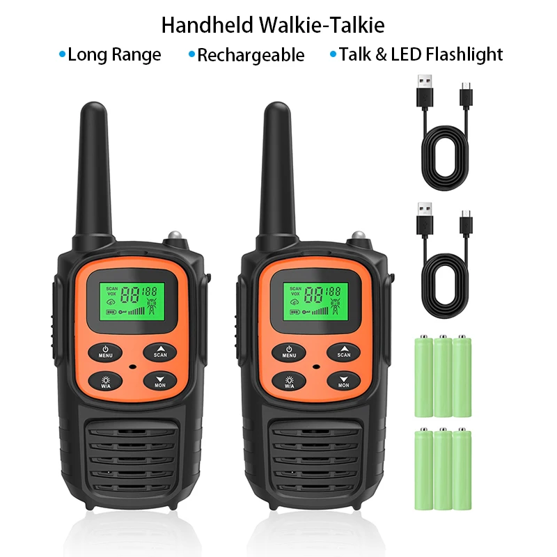 

2 шт. портативная рация двусторонняя радиостанция UHF комплект приемопередатчиков рация дальнего действия радио рация для детей и взрослых