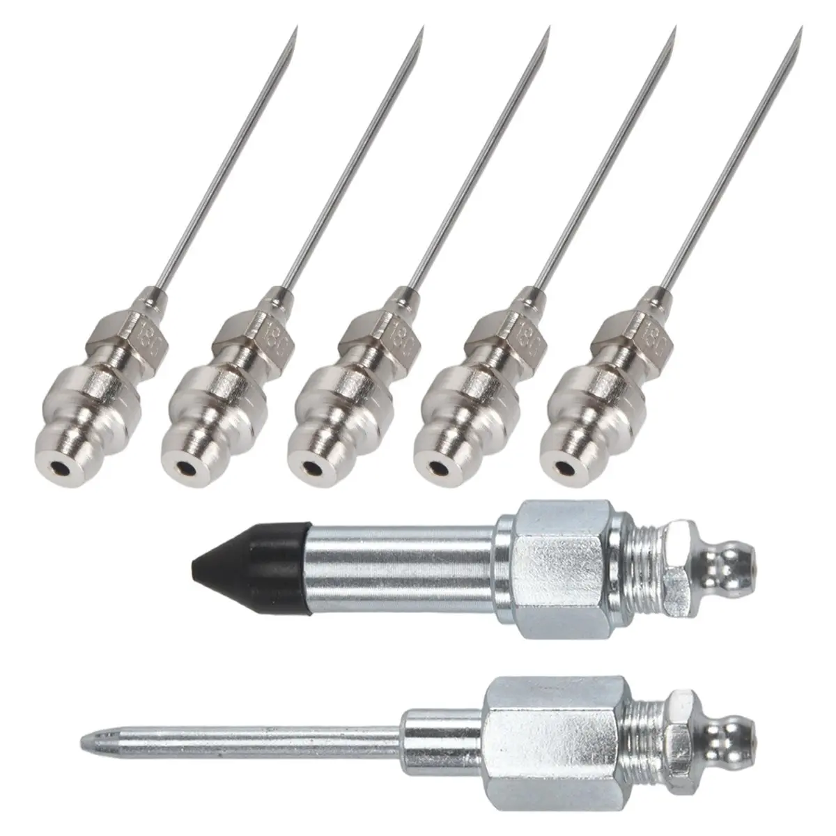 #66Y (Metal)7-Piece Greasegun Needle Accessory Set,Tools & Building Supplies