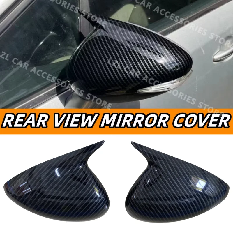 Pair Rearview Mirror Cover for Peugeot 301 308 408 508 2008 308S Citroen C4L C5 Side Reversing Mirror Cap Rear View Mirror Trim