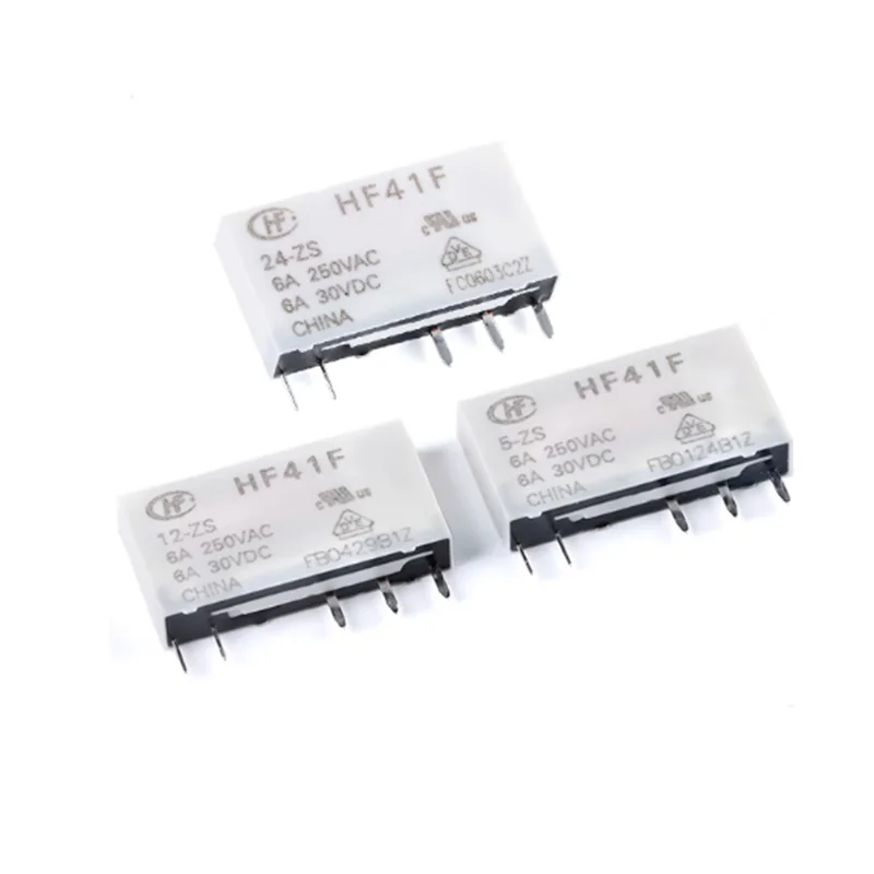 10PCS New Relay  HF41F 24-ZS HF41F 6-ZS HF41F 48-ZS  HF41F 60-ZS  HF41F-60-ZS  HF41F 6V ZS  HF41F-48-ZSG 60VDC  48VDC  6A  5PIN