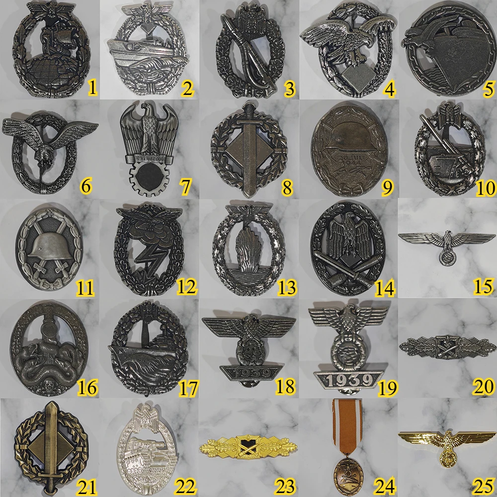 Alfileres de medalla Vintage, broche de águila de Alemania, colección de Fans de historia, insignia artesanal, réplica de insignias de la Segunda Guerra Mundial, regalos de decoración