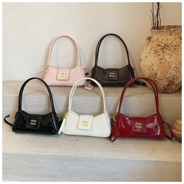 

Summer New Korean Version Underarm Bag Women, Glossy Shoulder Bag, Trendy Versatile Model, High-end Niche Design