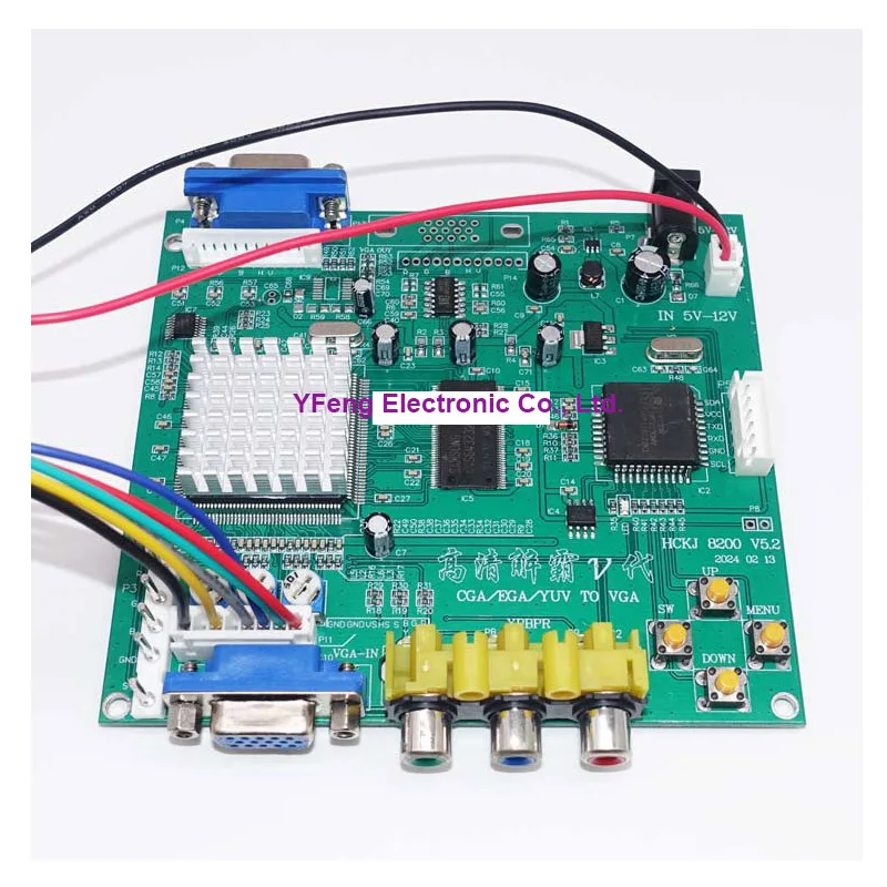 GBS 8200 HD Video Converter Board CGA/EGA/YUV to VGA LCD Monitor Arcade Jamma Game Video Output Format Conversion Slot Game PCB