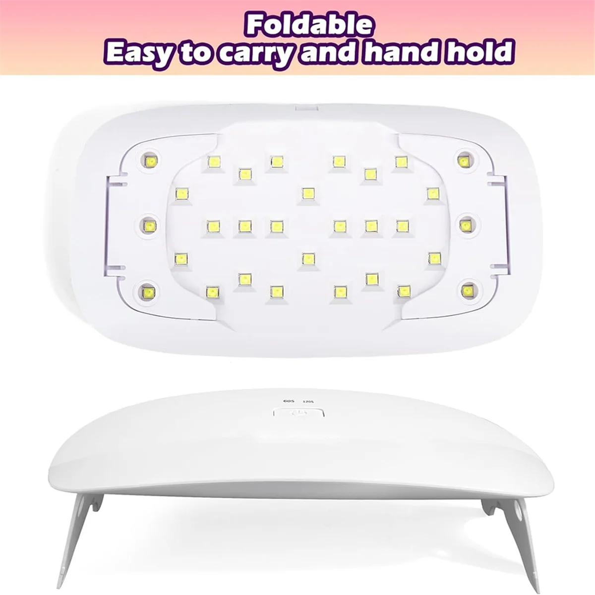 Lampu UV Resin ABLK, Lampu Resin UV/LED Cepat Menyembuhkan 48W dengan 30 Buah Manik-manik Lampu Sumber Cahaya Ganda untuk Kit Resin UV