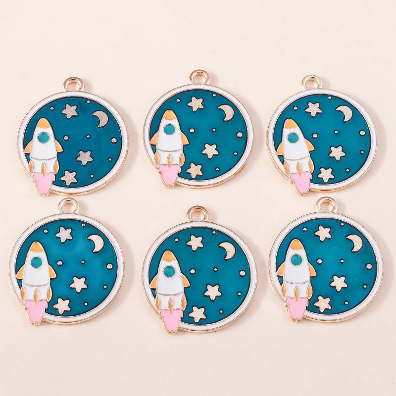 10pcs/lot Mix Cute Enamel Moon Star Charms for Jewelry Making DIY Drop Earrings Pendants Necklaces Handmade Bracelets Craft Gift