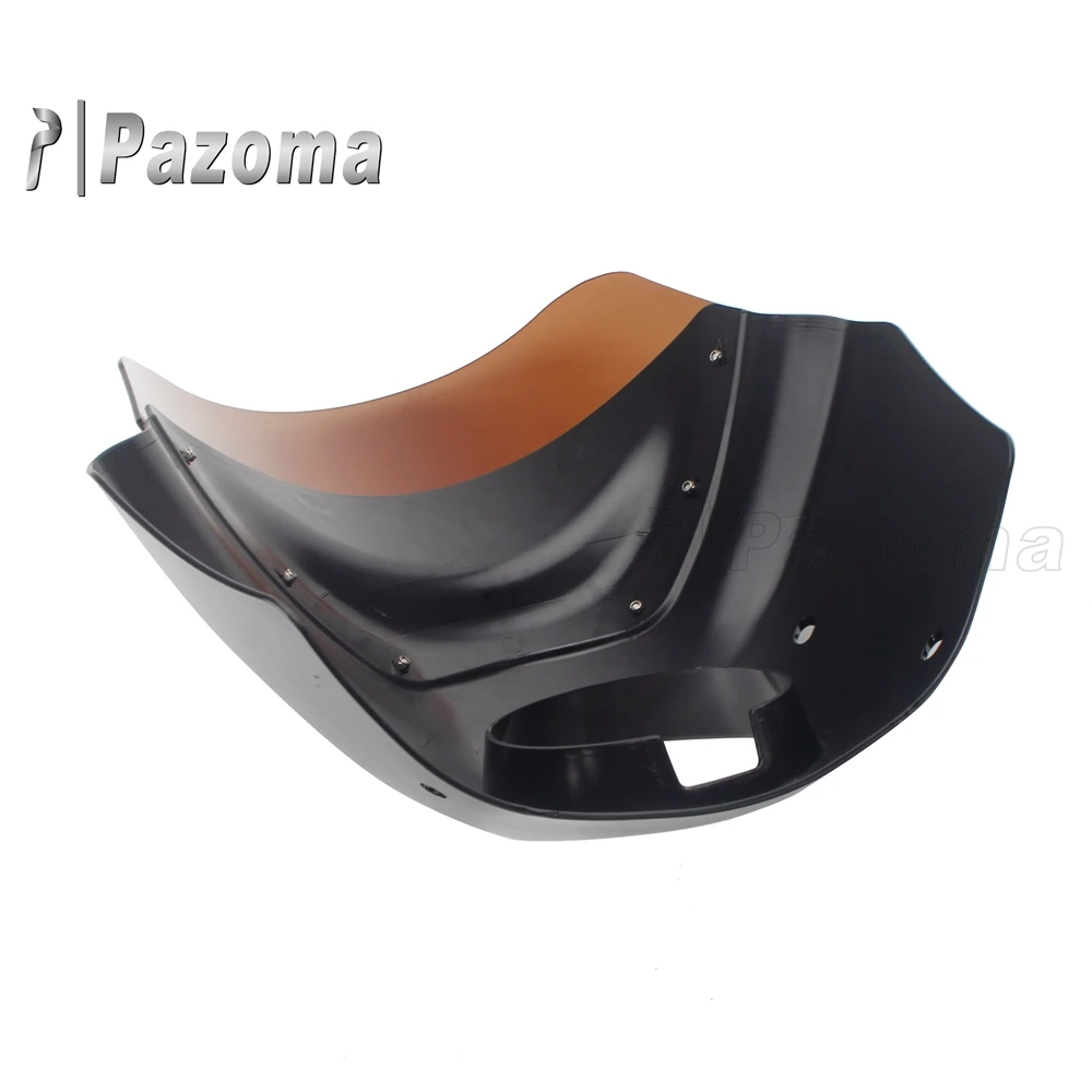 دراجة نارية رئيس مصباح الزجاج الأمامي هدية الجبهة رئيس الأسود هدية الدخان الزجاج الأمامي ل هارلي ديفيدسون دينا واسعة الإنزلاق FXDWG 2009