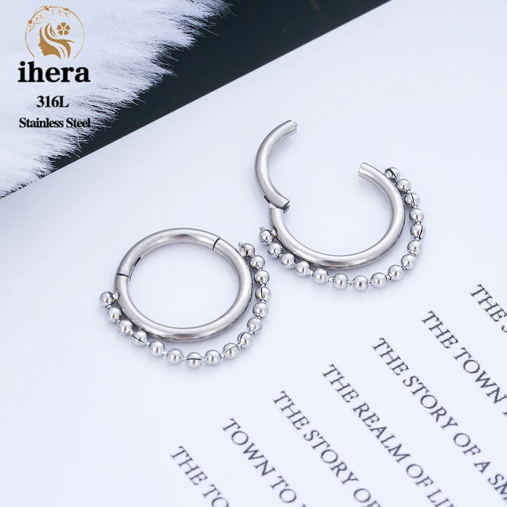 

316L Stainless Steel Dangling Nose Ring Septum Piercing Ring 16G Round Earrings Hoops Ear Cartilage Tragus Helix Conch Jewelry