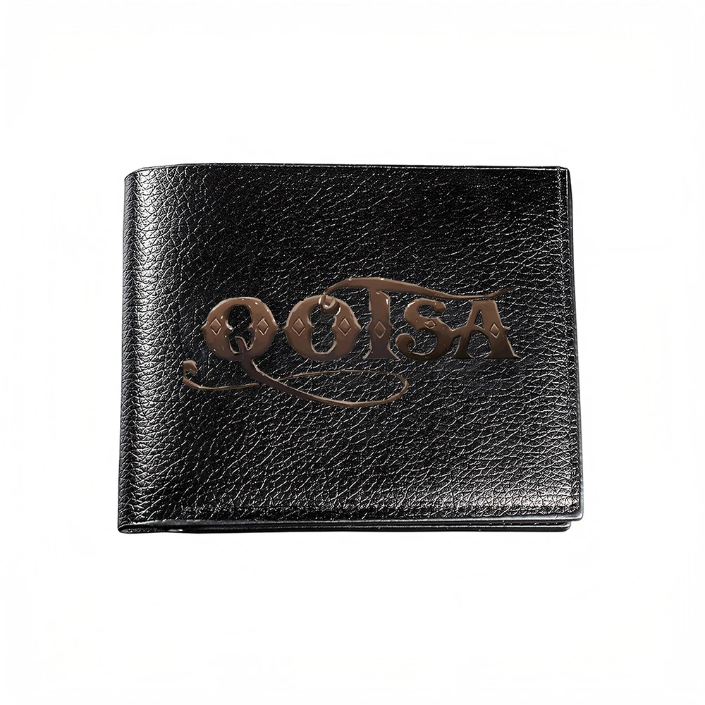 Qotsa Logo Design Men's Wallet Card Holder Casual Business Fashion Print Style Elegant Minimalist Accessory For Everyday Use