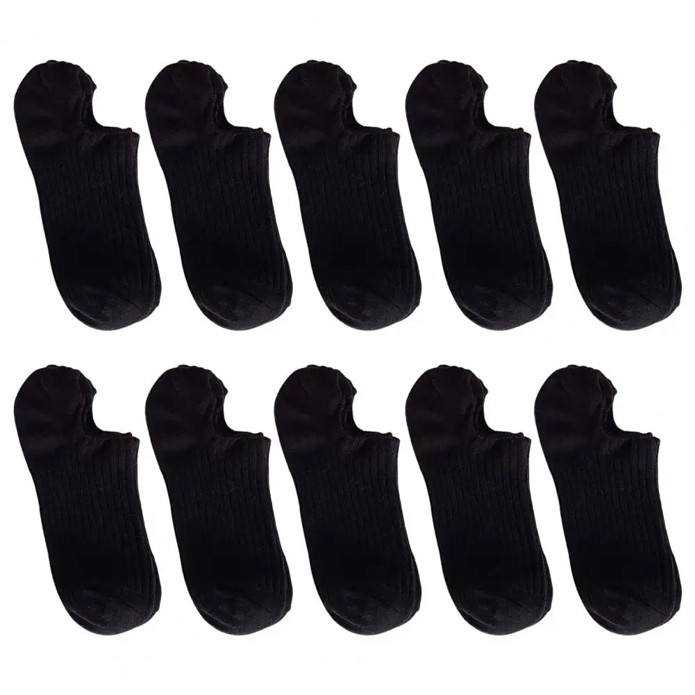 Sport Socks 10 Pairs of High Elasticity Thin Summer Socks with Anti-slip Silicone for Daily Wear Outdoors Office Low Seam Socks