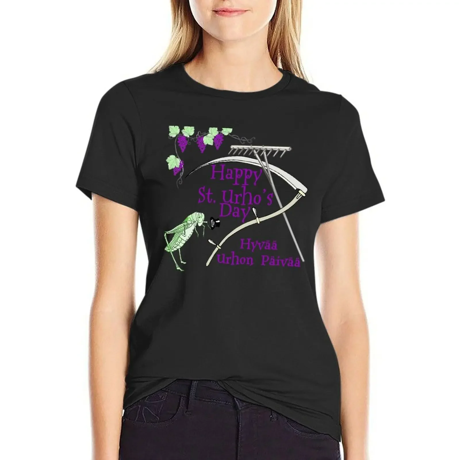 

Saint Urho's Day March 16th. St. Urho. T-Shirt quick-drying tops customizeds anime Women's tops