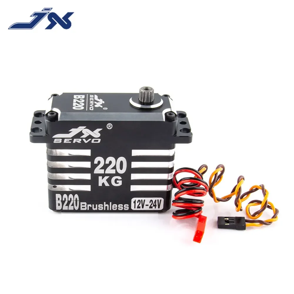 

JX B220 215KG High Torque Brushless Digital Servo CNC Metal Gear 180 Degree 12V-24V High Voltage for RC Car Robot Industrial Arm