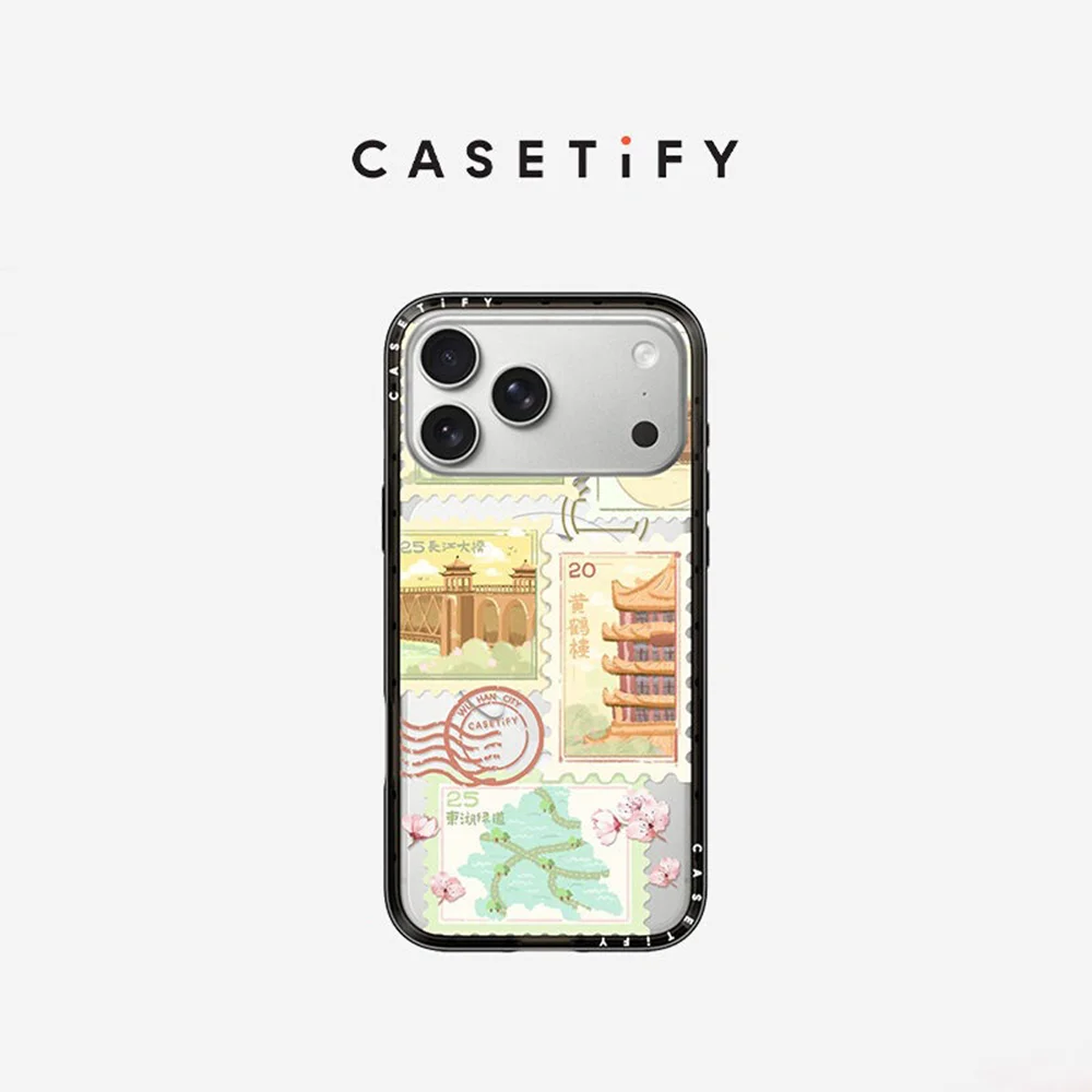 

CASETiFY Urban Tour Series Wuhan River City Imprint Slim Phone Case for iPhone 13 14 15 16 17 Pro Max Air Plus Protect Cover