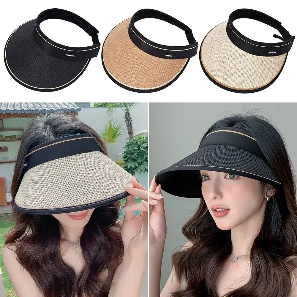 Woven Straw Foldable Bucket Hat Plaited Design Hollow Straw Wide Brim Hat Foldable Design UV Protection Beach Hat Casual Wear
