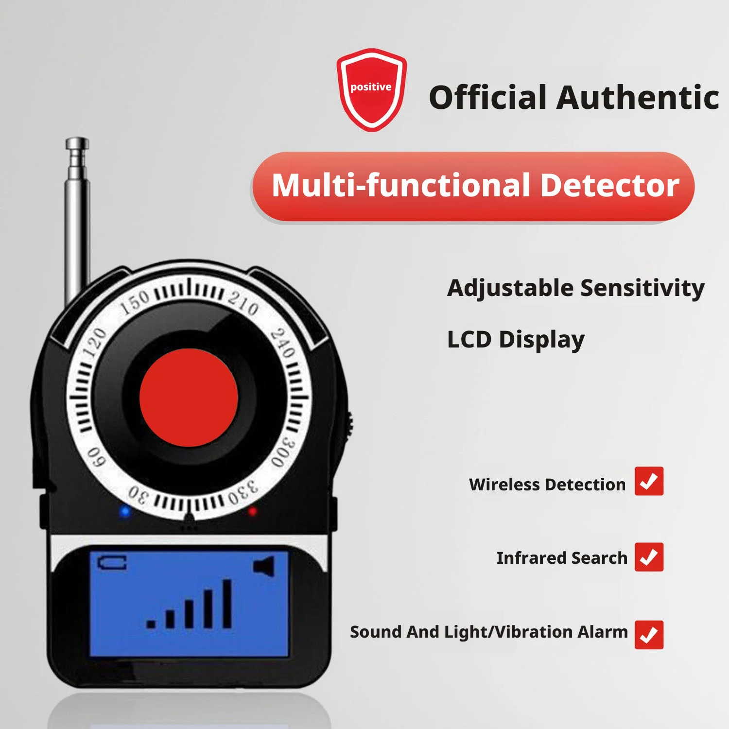 anti spy Hidden Cameras Detector,Pinhole Cam Scanner&Bug/Mobile phone Signal Detect,Portable Spy Gadget for Hotel/Home Security