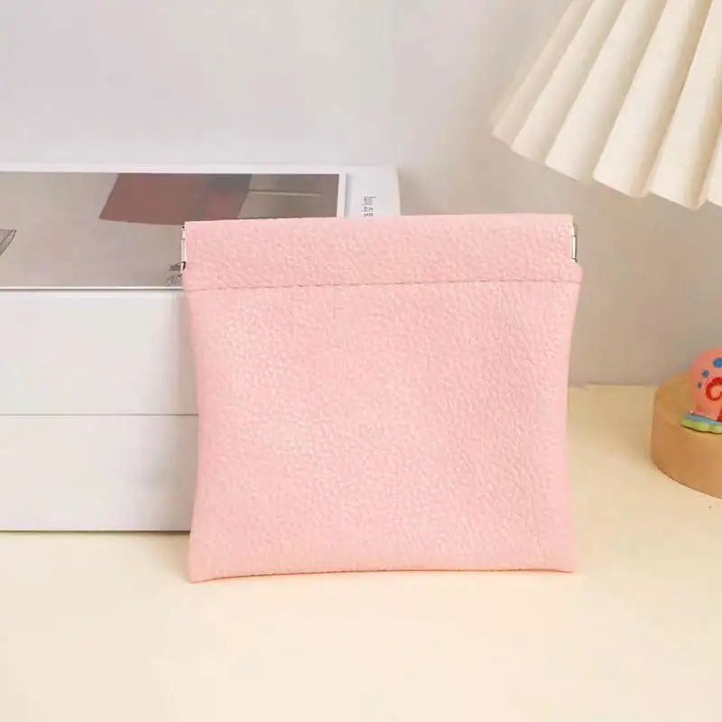 Sac de rangement de maquillage pour rouge à lèvres Simple pour femmes, Mini clé Portable à la mode pour bijoux, pochette de rangement de cosmétiques, sac à main en Pu, petits sacs cadeau