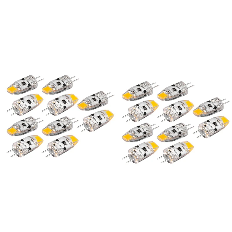 

20X G4 светодиодный Bulb 12V DC Dimmable COB лампа G4 1,5 W 360 Угол луча для замены 15W галогенной лампы (теплый белый)