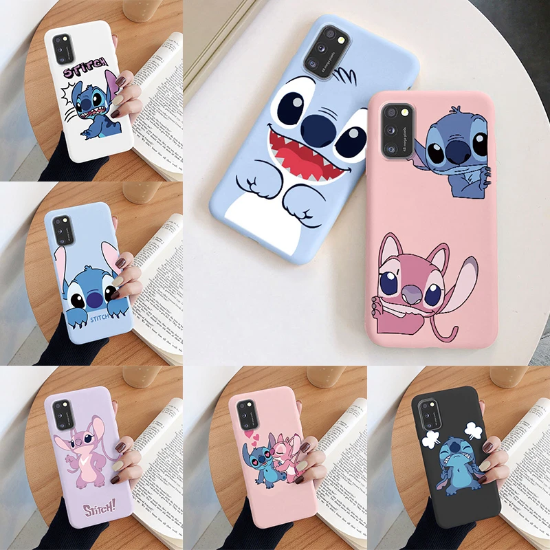 Lilo Stitch Phone Case For Samsung Galaxy A41 Camera Protect Soft Cover Silicone Cute Cartoon Funda For Samsung A 41 Coque Love