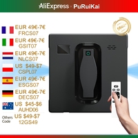 PuRuiKai Robot Window cleaner,Dual Water Spray,Smart Memory,High Vacuum Suction, Laser Sensor, Home Wall Glass Cleaning Robot