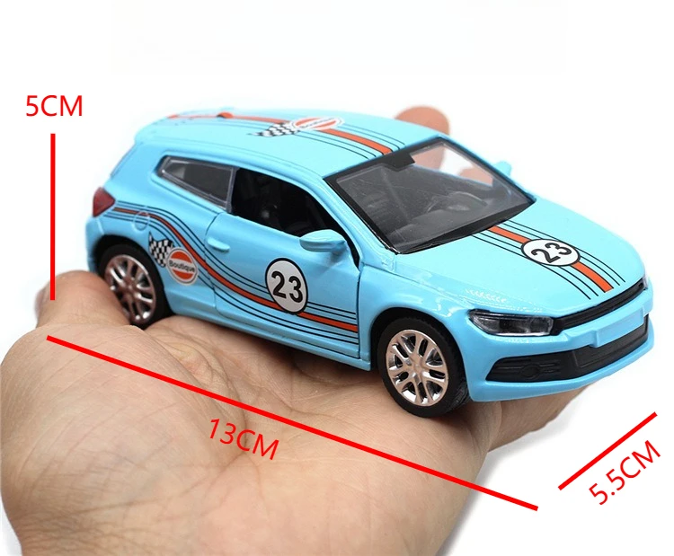 1:32 フォルクスワーゲンシロッコ合金コーティングされたレーシングカーモデルシミュレーションプルバックモデル子供のおもちゃのギフト