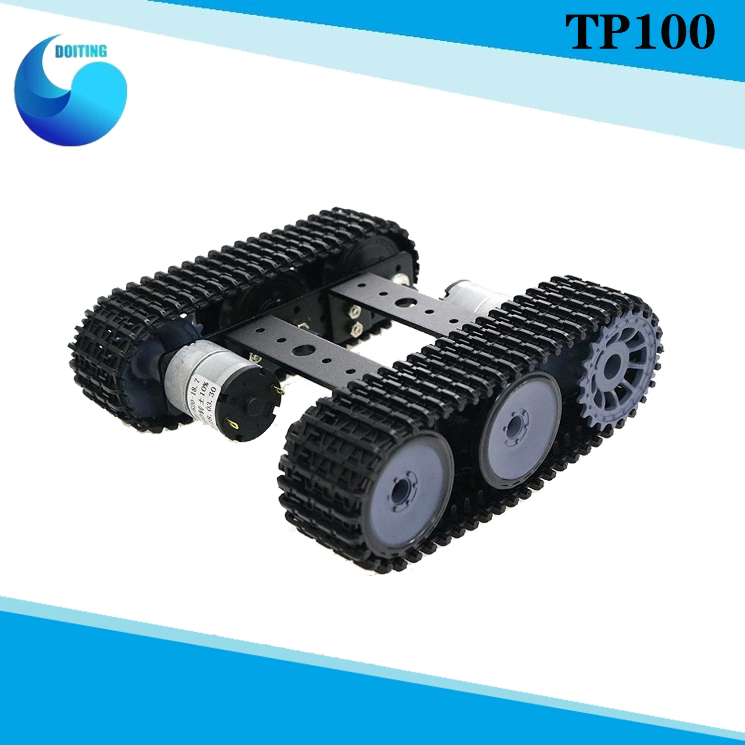 Mini TP100 Robot Tank Chassis Tracked Car with Dual DC 12V Motor for Arduino Metal Tank Chassis Car DIY RC Robot Toy Part