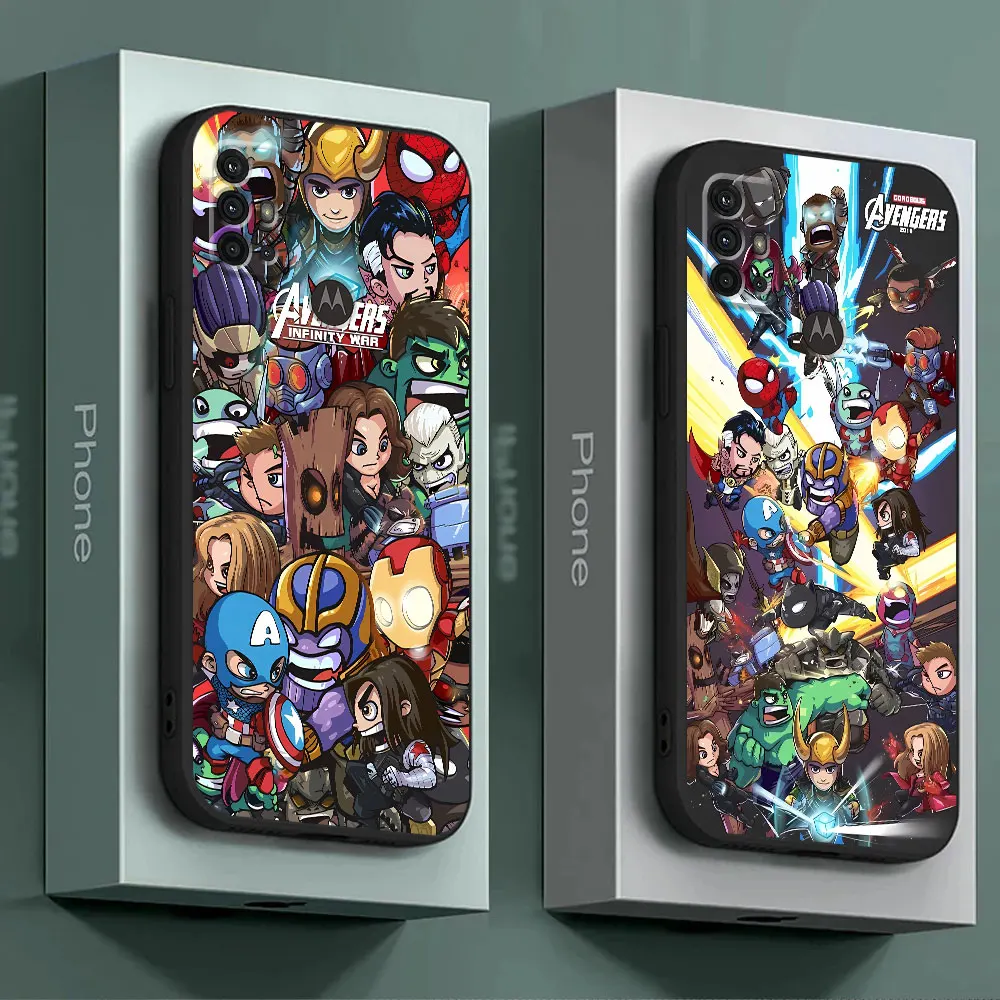 Case for Motorola Moto G51 5G G50 4G G22 G9 Play G53 G73 G60S G31 G30 G52 G60 G71 G72 G32 Marvel cartoon The Avengers Cover