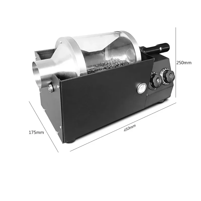 Обжарка кофейных зерен с регулируемой температурой, автоматическая стеклянная пекарь для кофейных зерен с таймером для кунжута соевых бобов