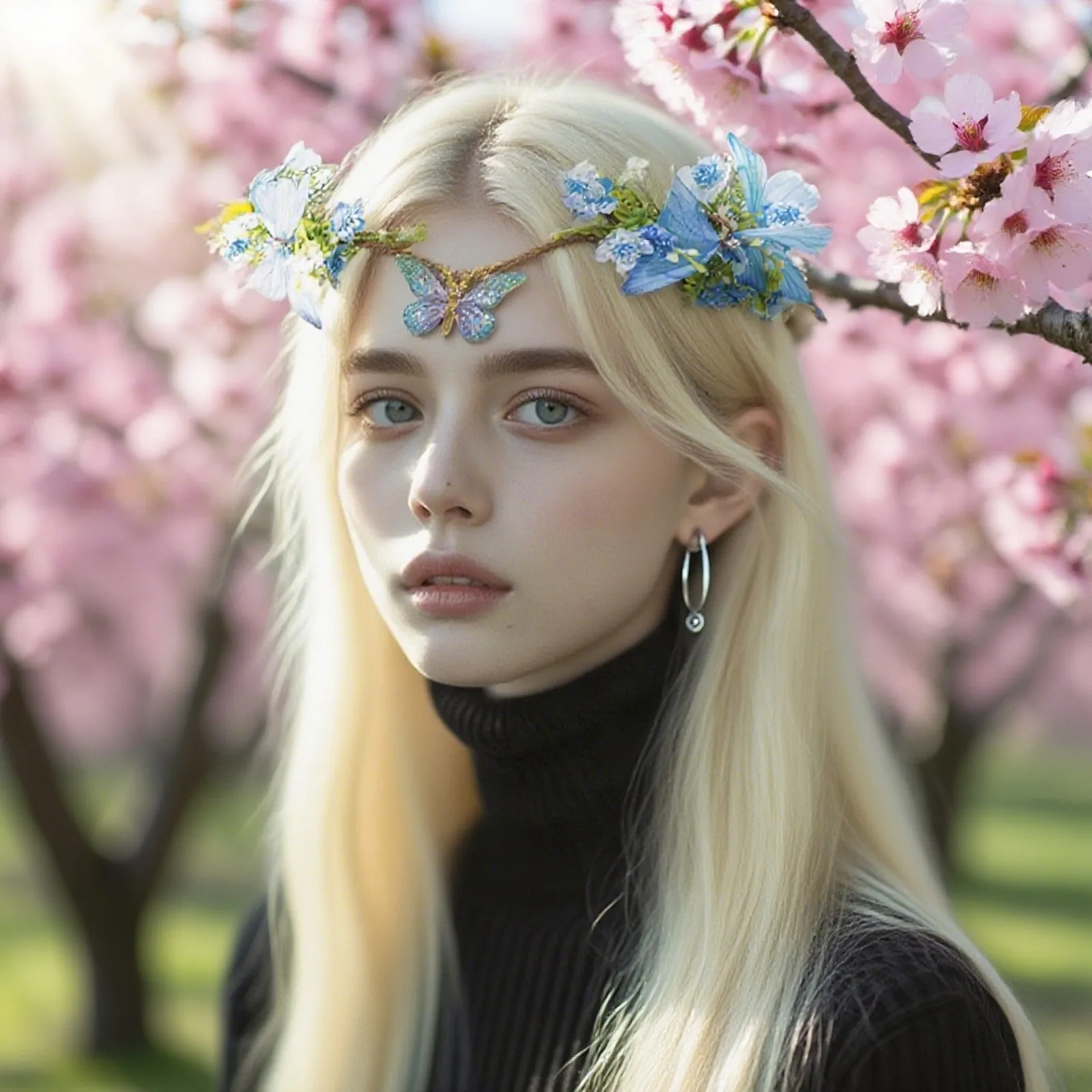 

Модный головной убор с бабочкой и цветком для женщин, тиара для волос лесной феи, корона для волос эльфа, свадебная вечеринка, декоративные украшения для волос