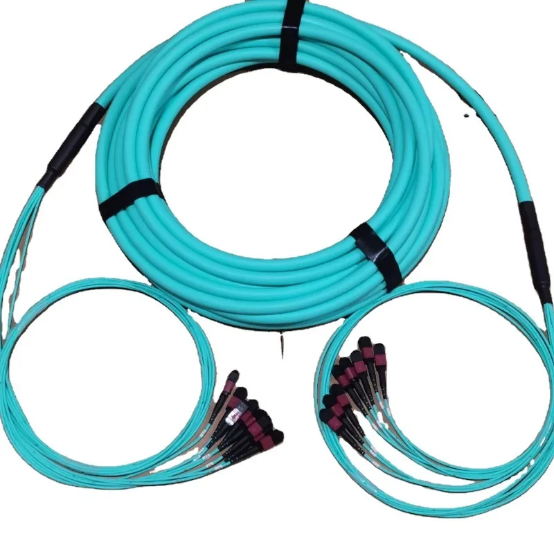 طول مخصص MPO ذكر إلى MPO ذكر 96(8x12) OM4T كابل صندوق السيارة 17 متر 1pce B نوع الألياف البصرية التصحيح الحبل