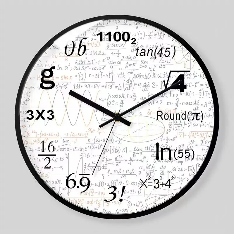 Math Function Formula Wall Clock Home Decor Science Mathematics Art Wall Decor Back To School Children Bedroom Wall Decor