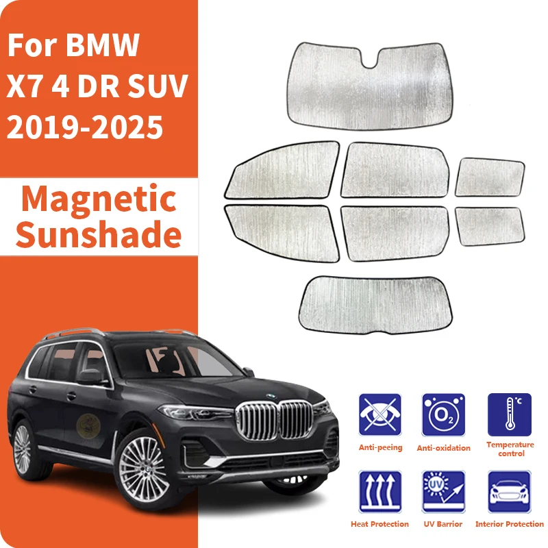 

Солнцезащитные шторки на окна автомобиля, защита от УФ-излучения, аксессуары для BMW X7 G07 4-дверный внедорожник 2018-2025