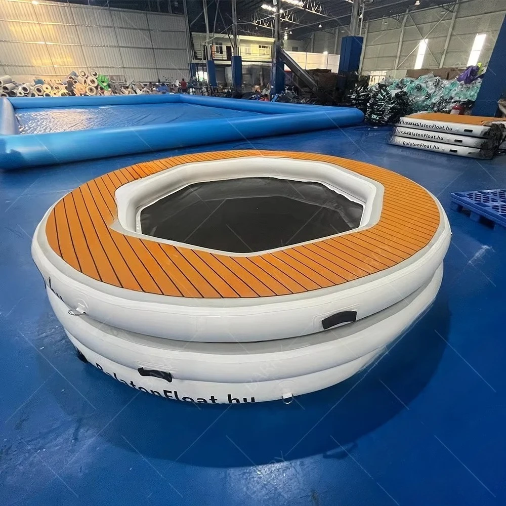 Portable Floating Hammock Lounger Pool Inflatable Hammock with Mesh Entertainment Center