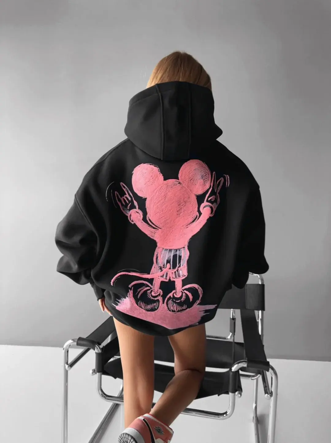 Oversized Vintage Disney Mickey Hoodie Sweatshirt Mannen Vrouwen Trui Casual Streetwear Herfst Winter Trendy Y2k Lange Mouwen Top