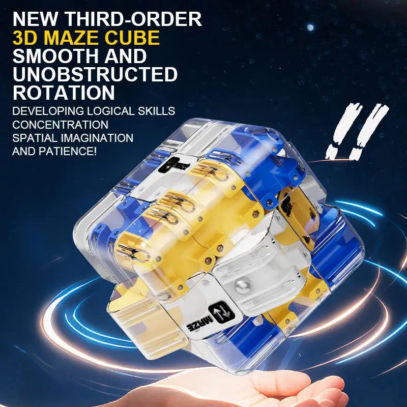 

Rolling Maze Ball Cube – STEM Toy for Kids, Travel-Friendly Brain Teaser