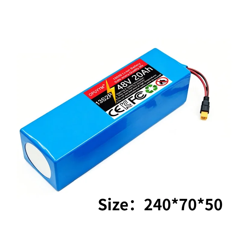 18650 13S2P Upgraded Version 48V 20Ah Lithium Battery Pack 1000W Suitable for Electric Vehicle Electric Motorcycle DIY Battery