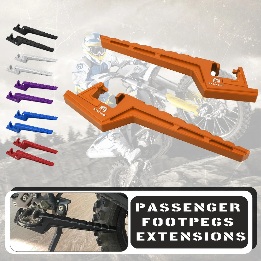 

2023 For KTM 450 XCF-W 450XCFW 450XCF-W Passenger Foot Peg Extensions Extended Footpegs Motocross Dirt Bike Off-Road Accessories