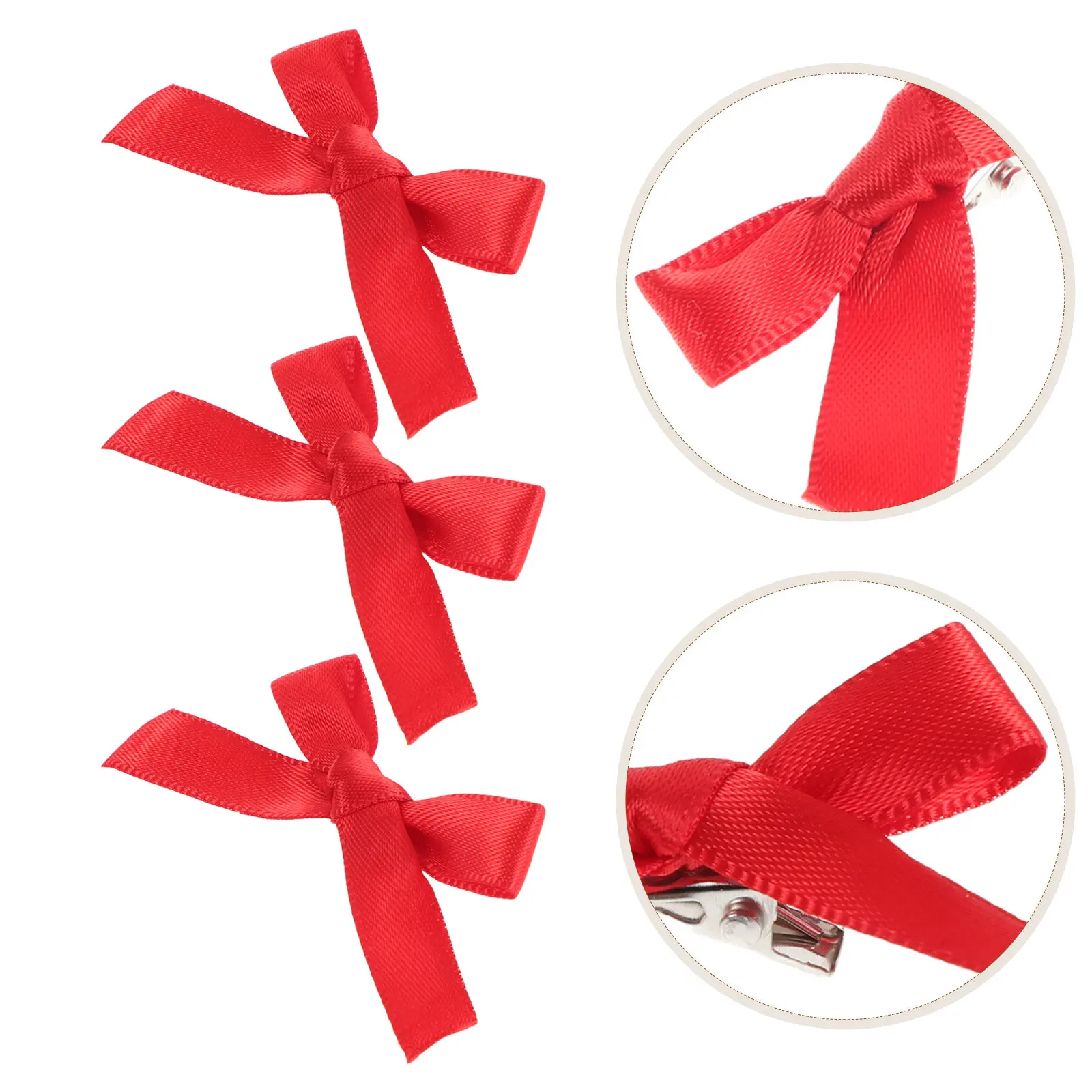 100Pcs Infant Hair Bow Clips Soft Matte Fabric Flexible Alloy Wire Mini Bow Clips for Newborn Baby Girls Gentle Secure Fit Daily