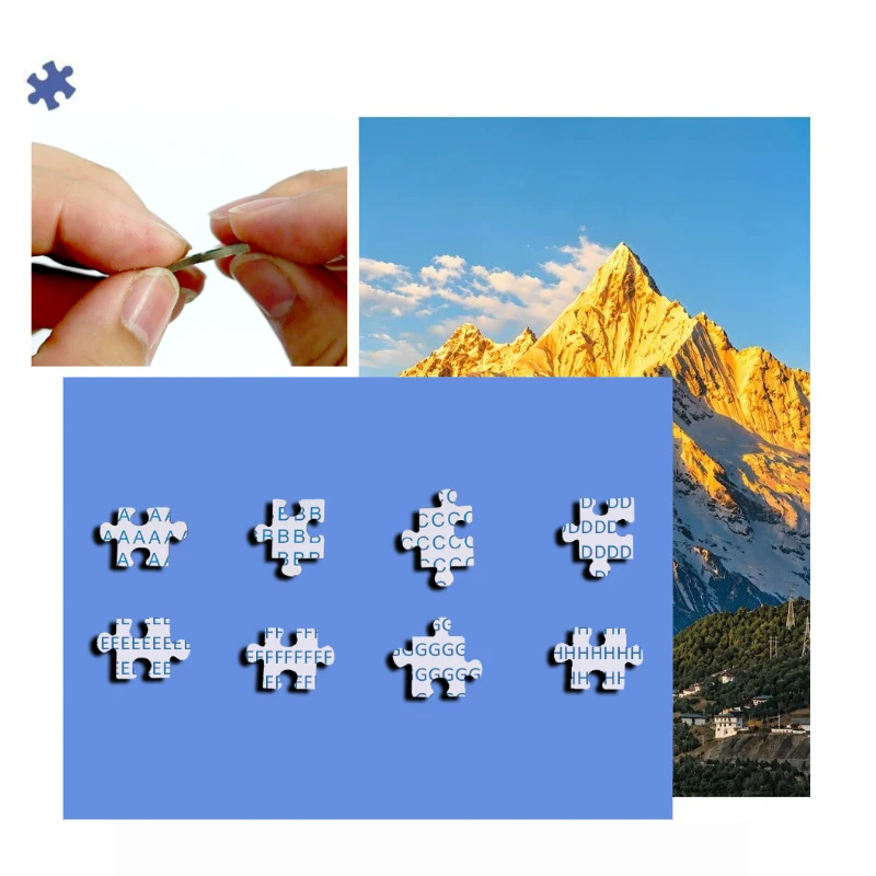 Sunlit Snow Mountain Peaks 1000‑Piece Jigsaw Puzzle, 70×50cm Large Cardboard Puzzle, Home Wall Decor, Gift for Friends & Family